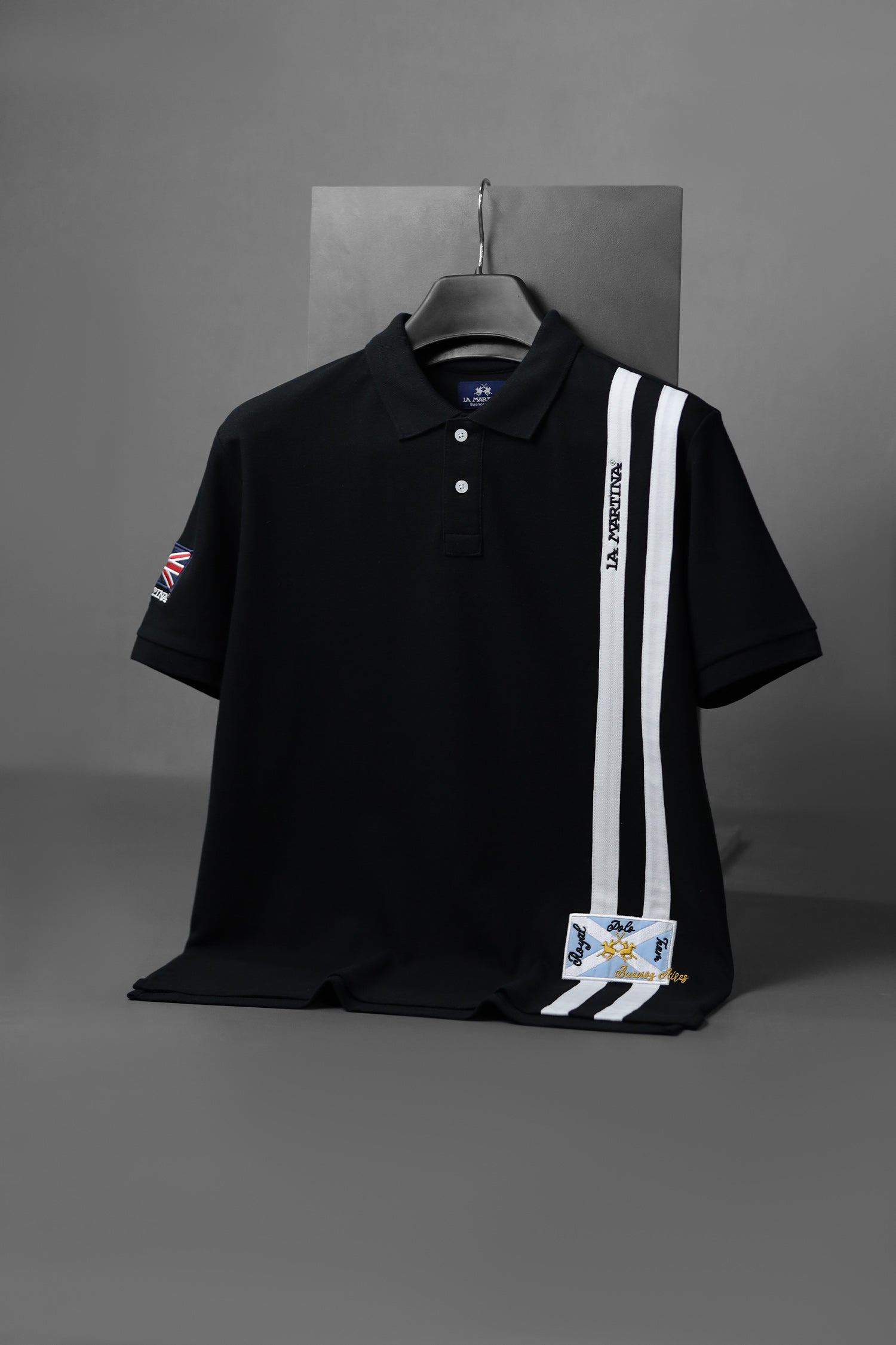 PreviousNext 30% off LA Mrtin Side Striped Style Men's Polo Shirt