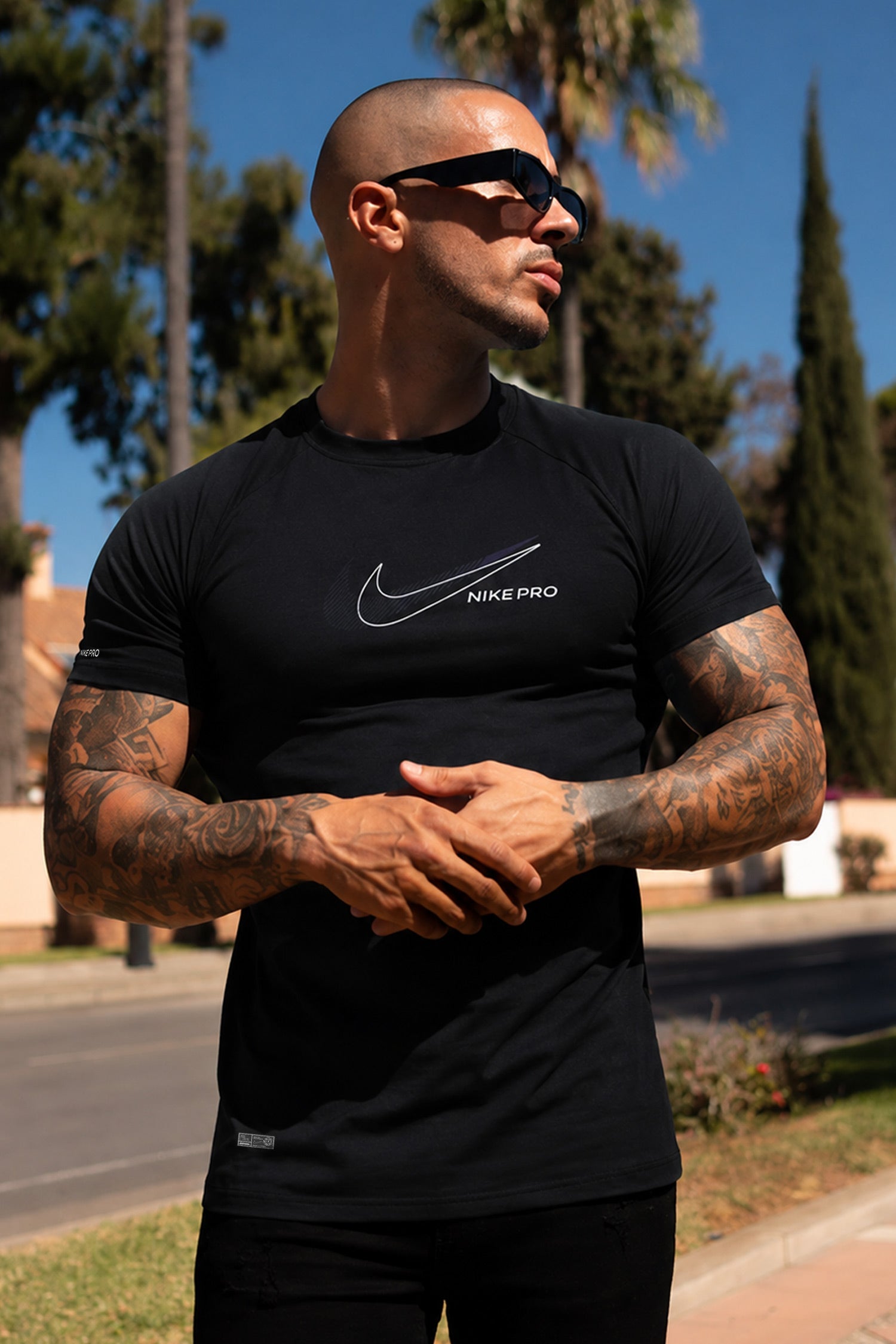 Nke Pro Honey Comb Textured Imp Dry-Fit Tee