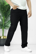 Relaxed Fit Denim Slim-Fit Jeans In Black