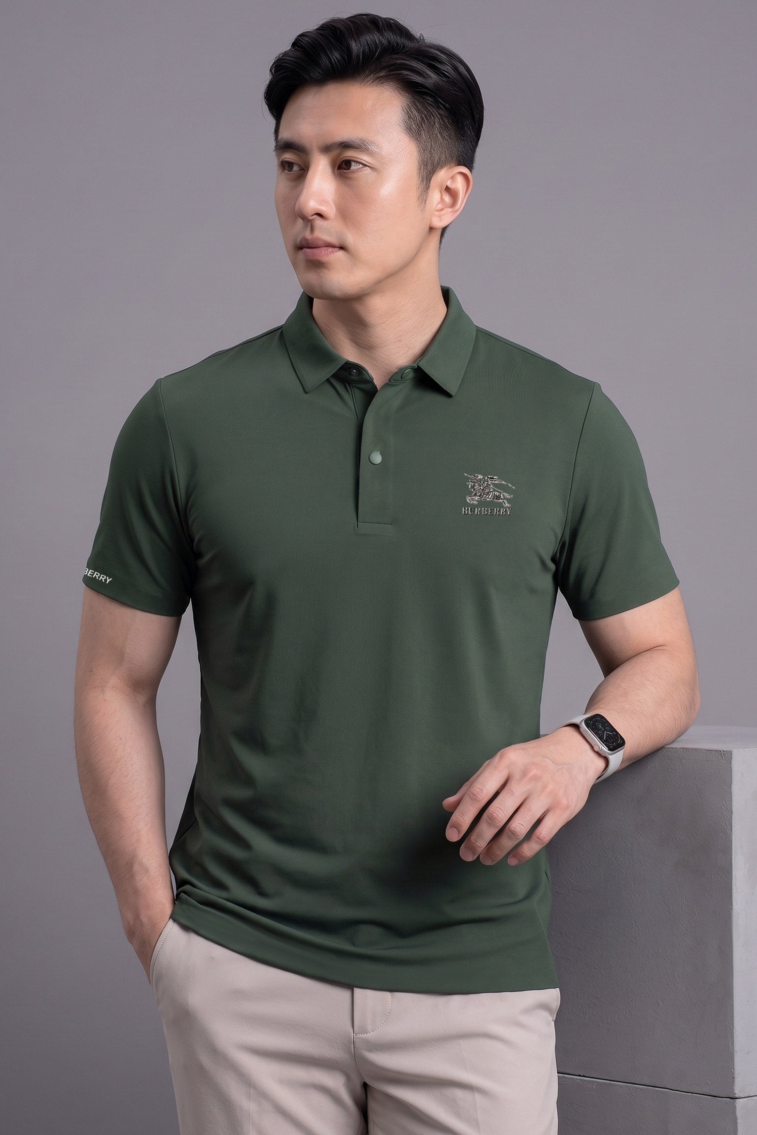 PreviousNext 30% off Burbry Modern Fit Performance Imp Dry-Fit Polo