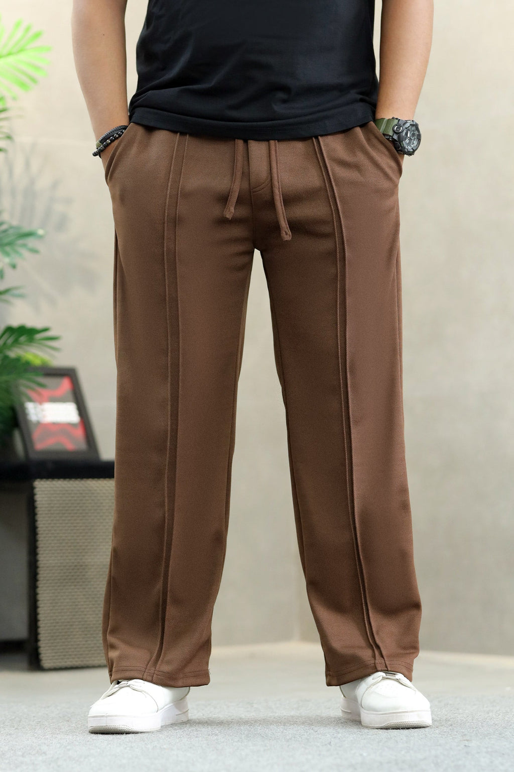 Previous Next  Skip to product information PreviousNext 30% off     Turbo Poplin Front-Double Line Trouser