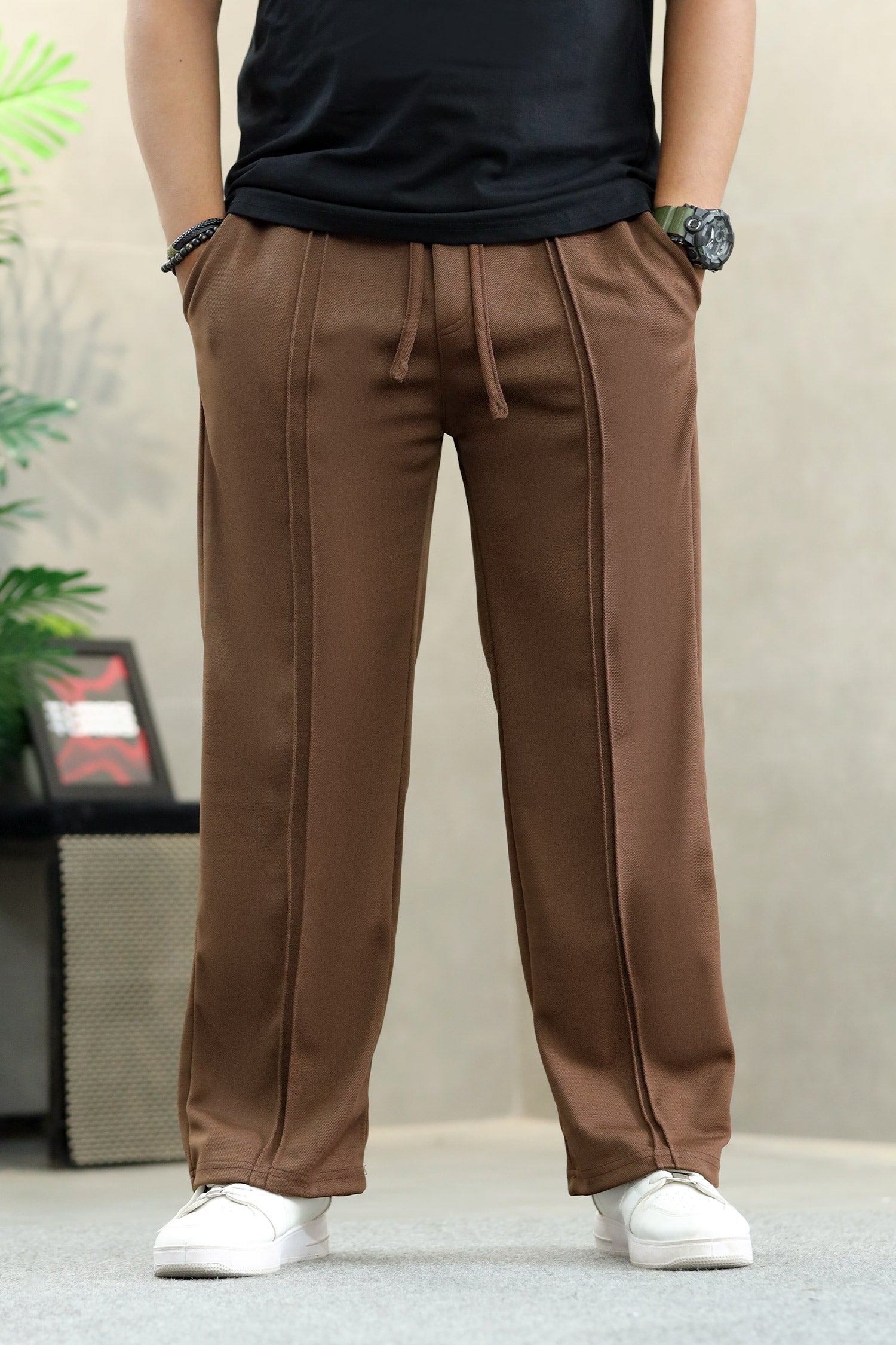 Previous Next  Skip to product information PreviousNext 30% off     Turbo Poplin Front-Double Line Trouser