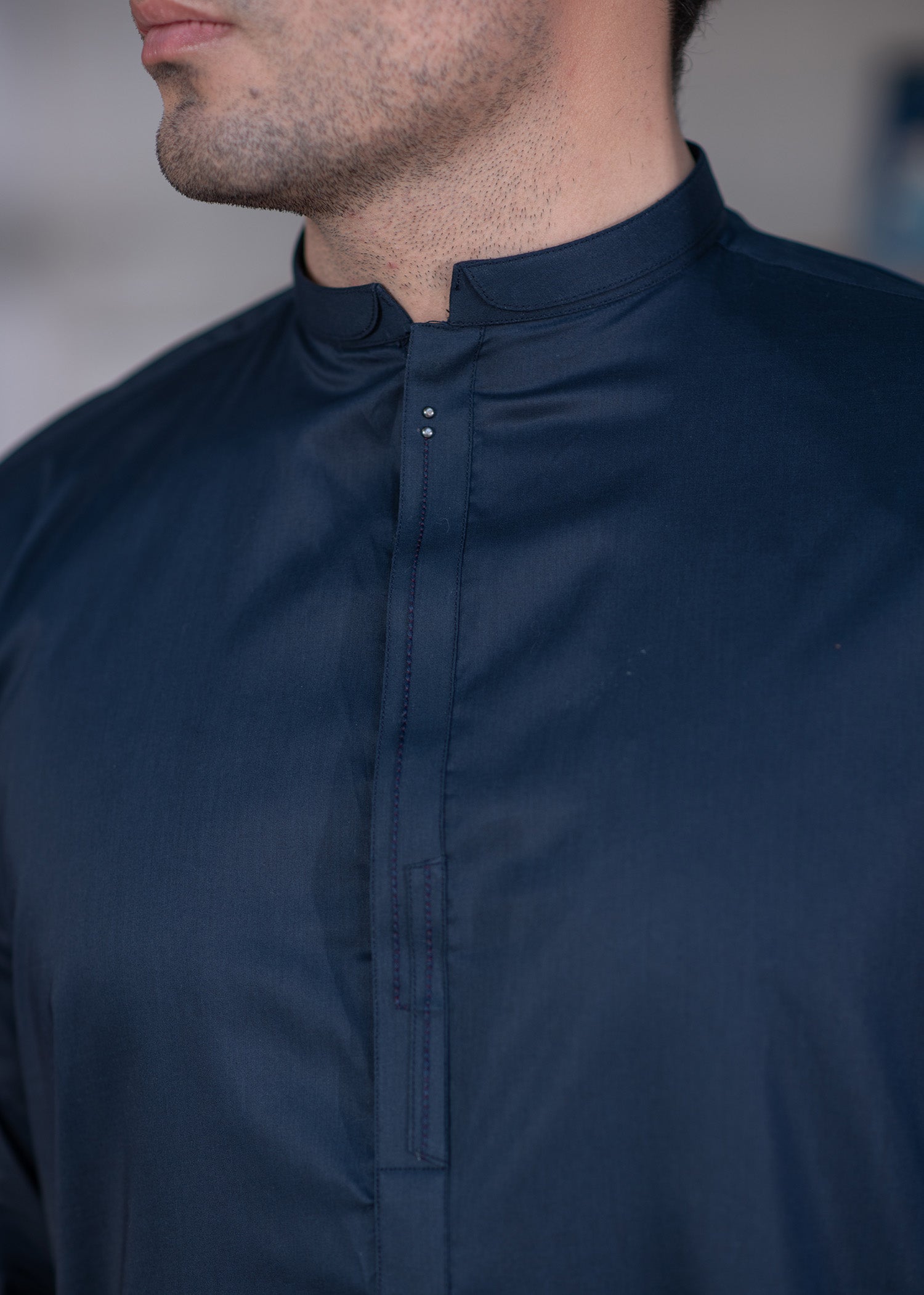 Elegant Navy Blue Stitched Kameez Shalwar for Formal & Festive Events