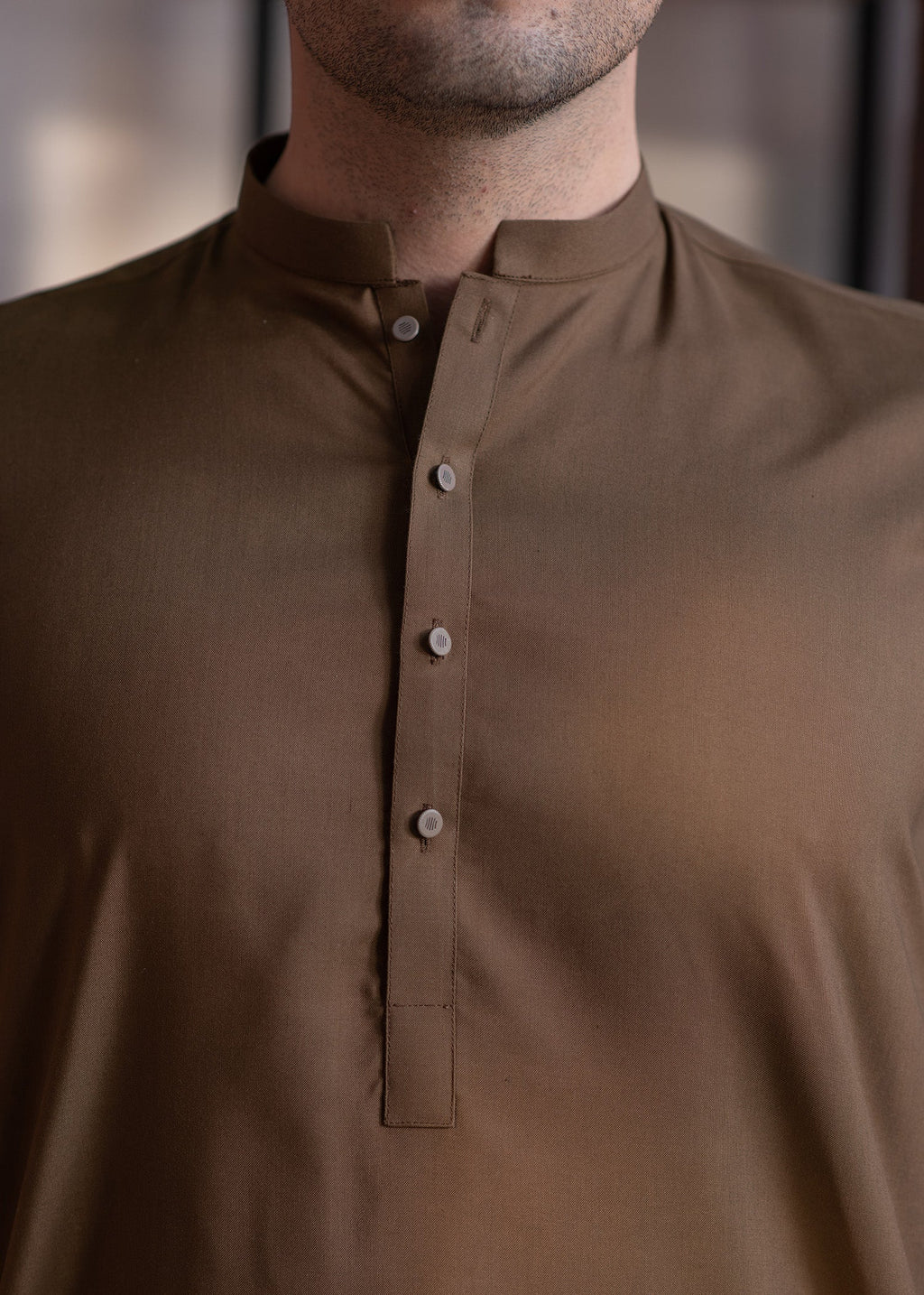 CamelBrown Ban Plain - Kameez Shalwar - Men