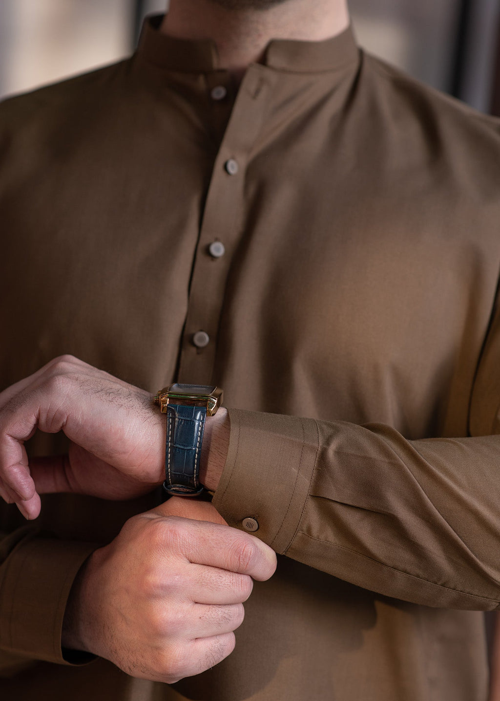 CamelBrown Ban Plain - Kameez Shalwar - Men