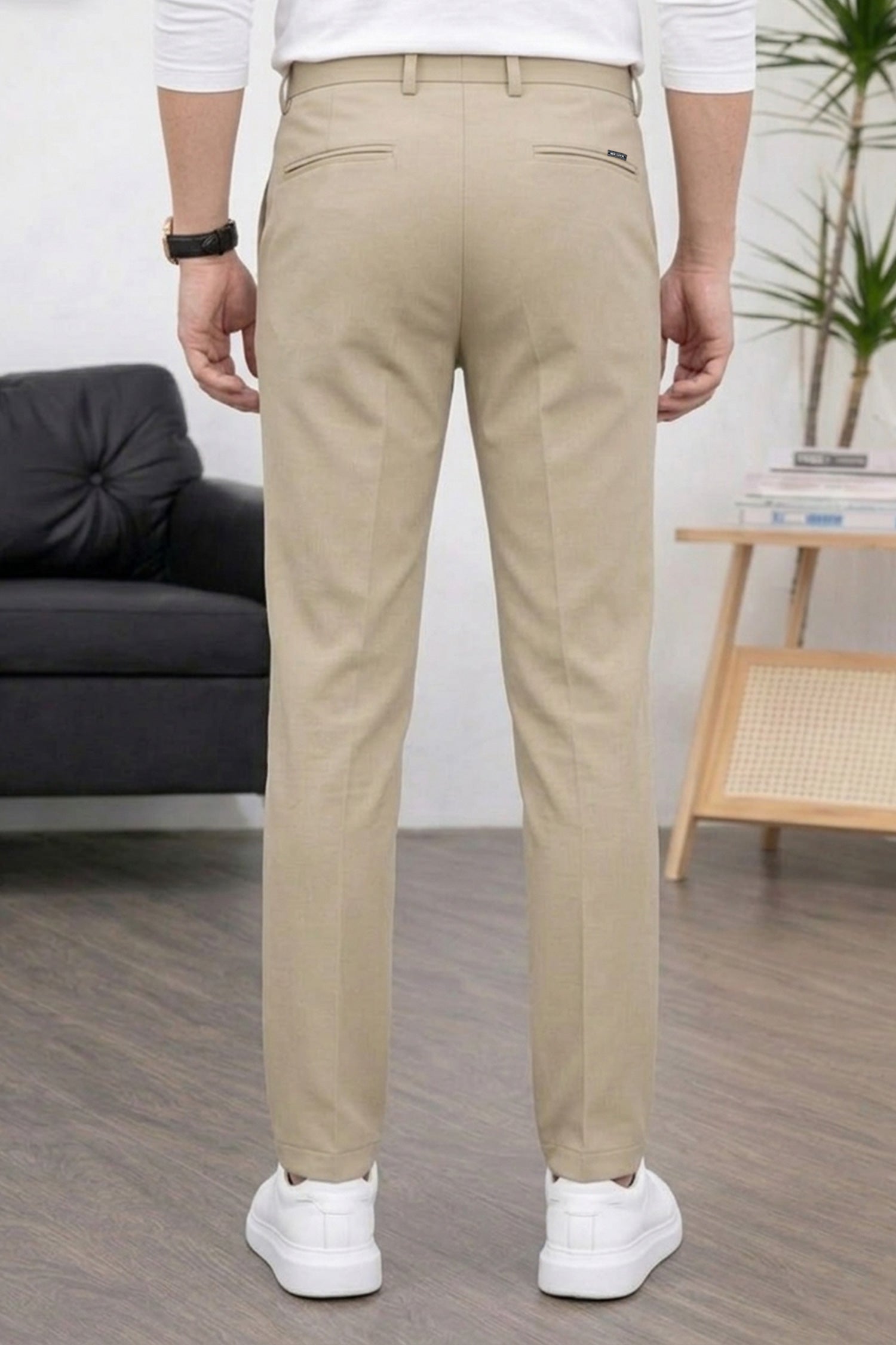 Skip to product information PreviousNext 50% off Regular & Tailored Formal Slim Fit Cotton Pant