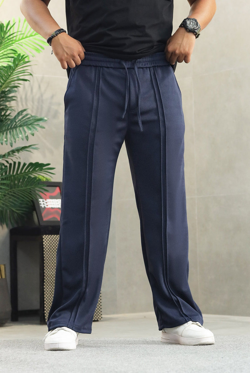 Previous Next  Skip to product information PreviousNext 30% off     Turbo Poplin Front-Double Line Trouser