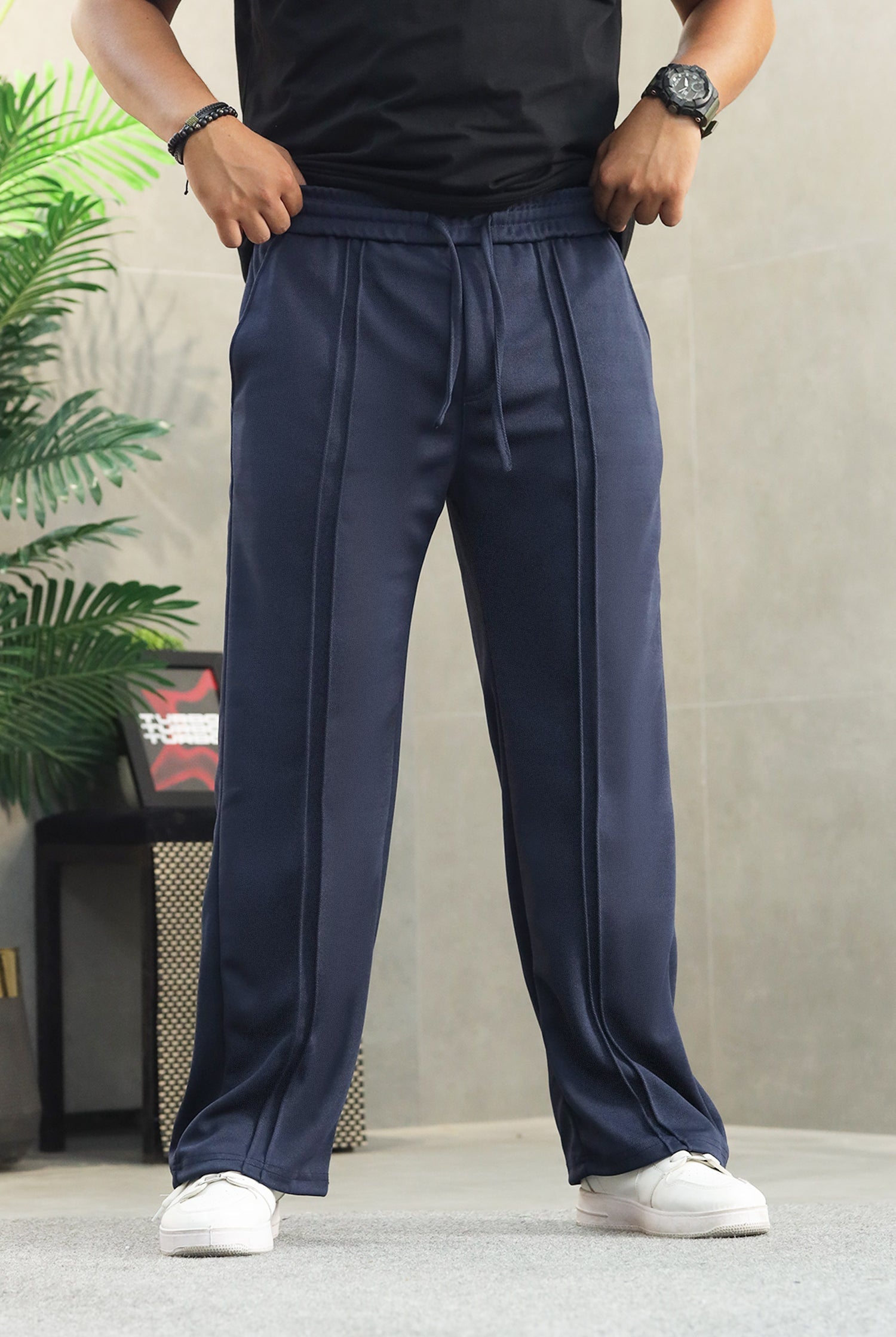 Previous Next  Skip to product information PreviousNext 30% off     Turbo Poplin Front-Double Line Trouser