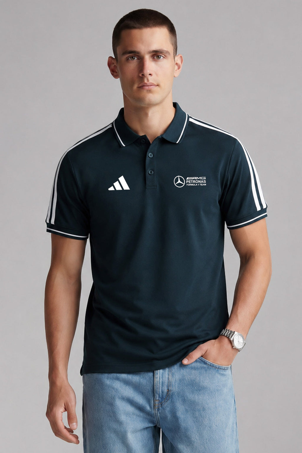 Adds x Mercds F1 Series Men's Imp Polo Shirt