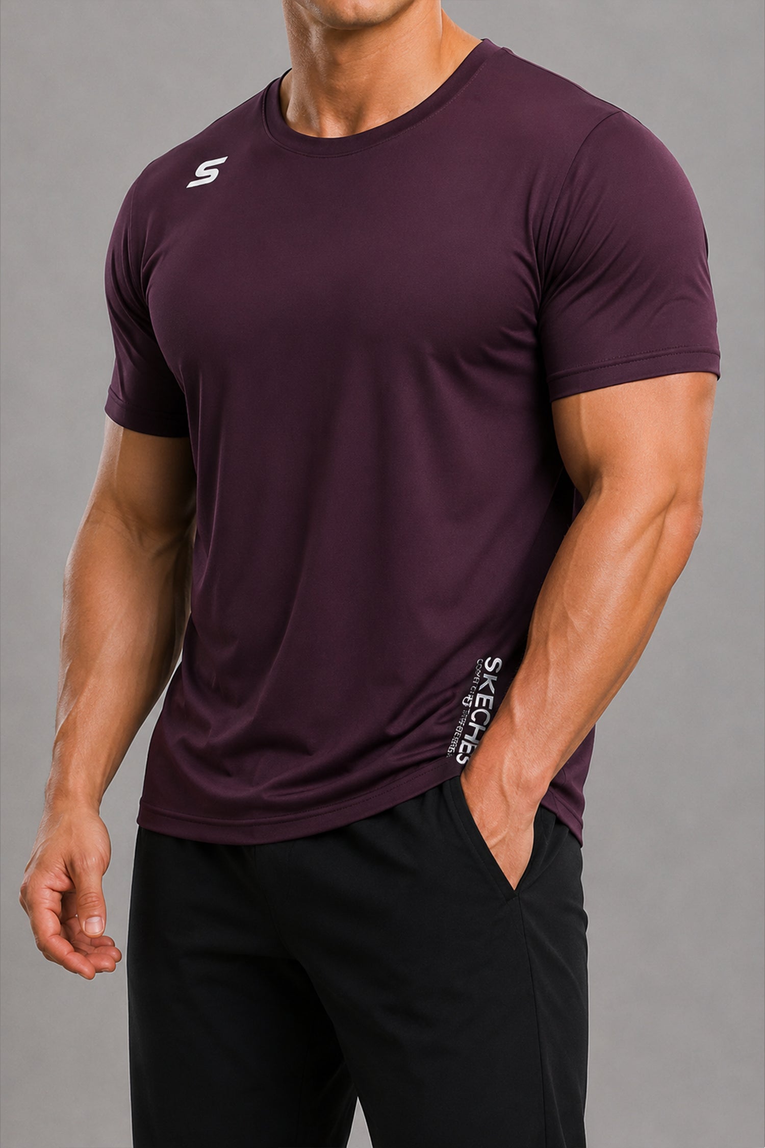 Next  Skip to product information PreviousNext 30% off Skchr Breathable Sweat-Wicking Activewear Dry-Fit Tee