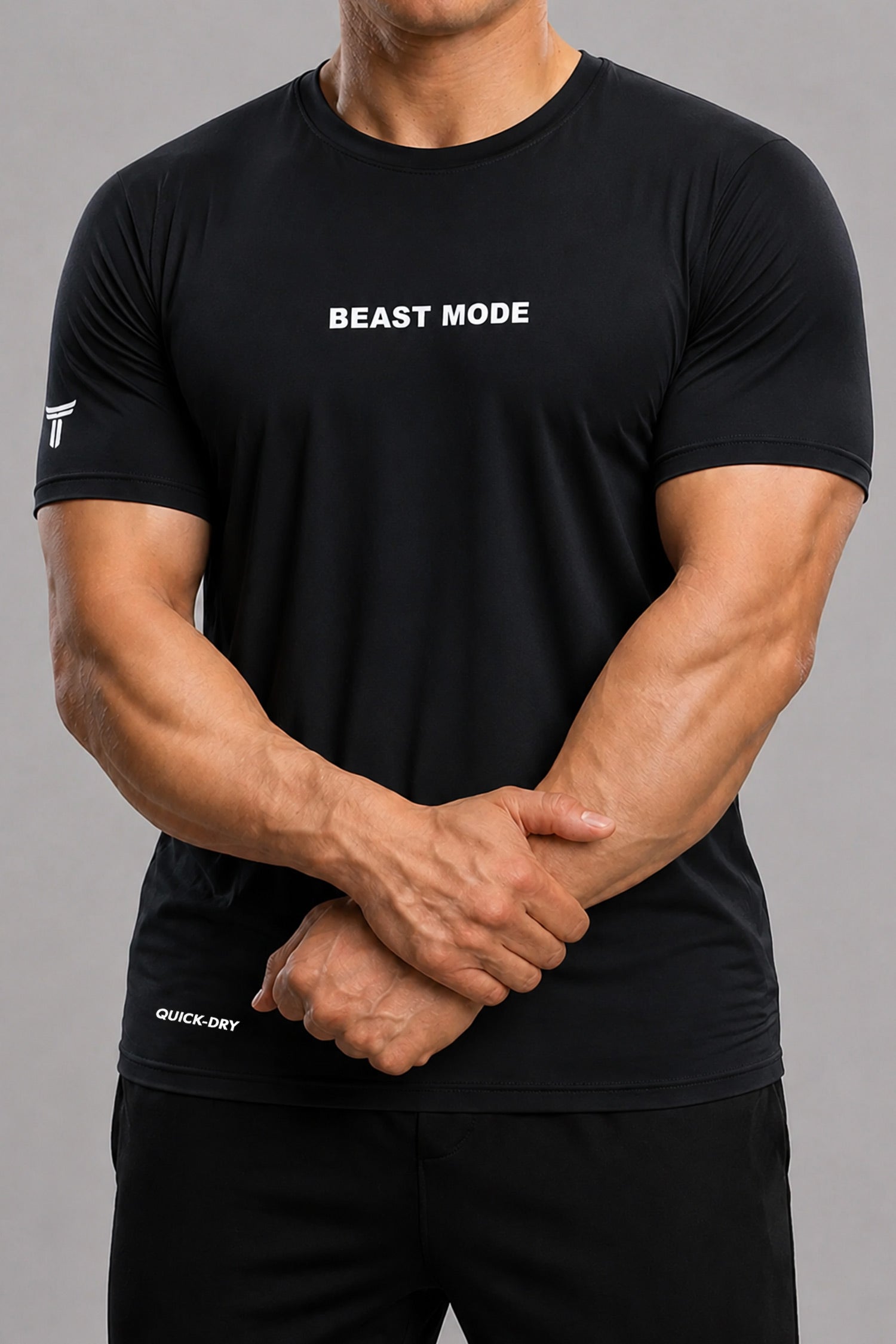 Previous Next  Skip to product information PreviousNext 30% off Turbo Gym Apparel Beast Mode Dry-Fit Tee