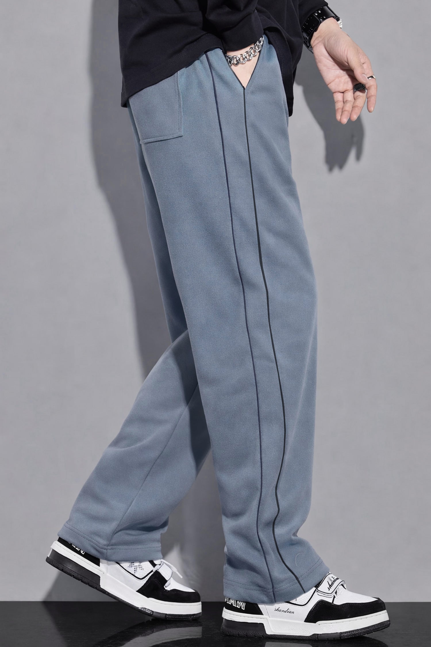 Piping Detailing Loose Bottom Trouser