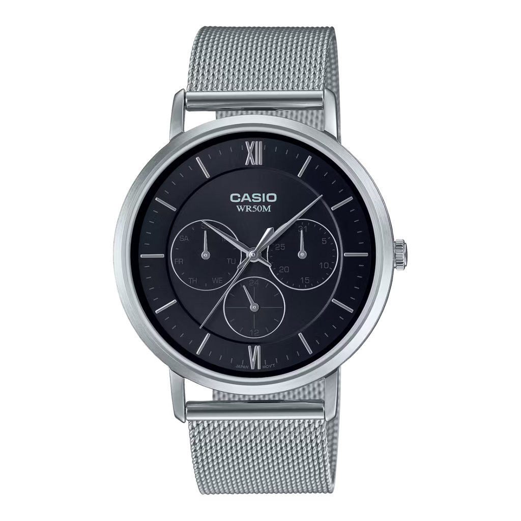 Black Dial Stainless Steel Analog Men's Watch