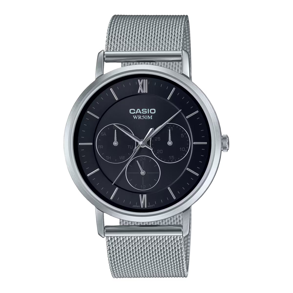 Black Dial Stainless Steel Analog Men's Watch