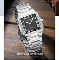 Black Dial Silver Stainless Steel Analog Men's Watch.