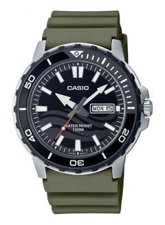 White Dial Stainless Steel Case Silicone Strap Men's Watch