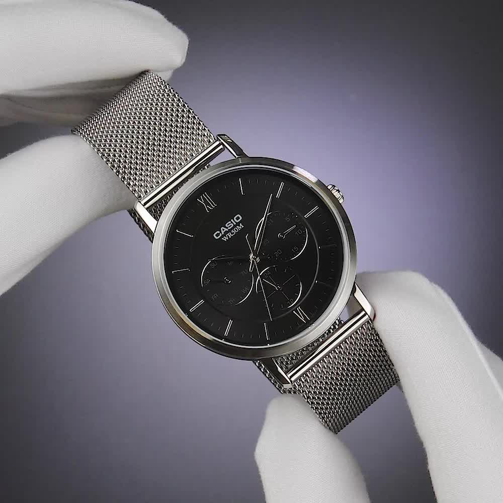 Black Dial Stainless Steel Analog Men's Watch