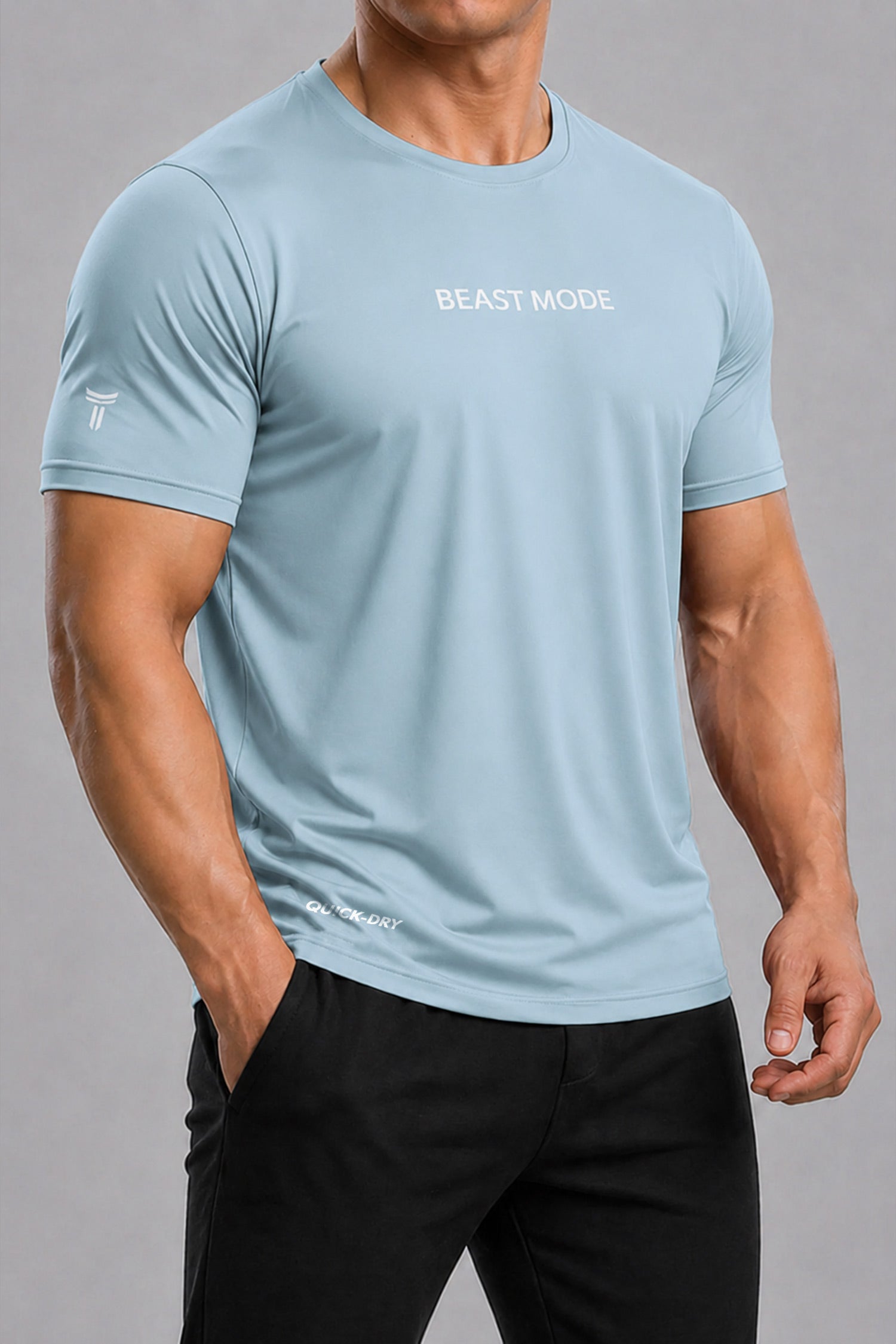 Previous Next  Skip to product information PreviousNext 30% off Turbo Gym Apparel Beast Mode Dry-Fit Tee